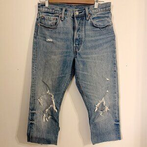 Levi's 501 Skinny, Mid rise, distressed Women's Jeans, cropped